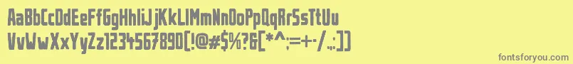 フォントUrbanBrush – 黄色の背景に灰色の文字