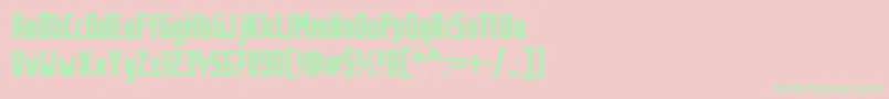 UrbanBrush Font – Green Fonts on Pink Background