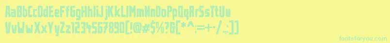UrbanBrush Font – Green Fonts on Yellow Background