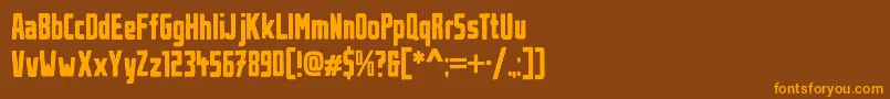 UrbanBrush-Schriftart – Orangefarbene Schriften auf braunem Hintergrund
