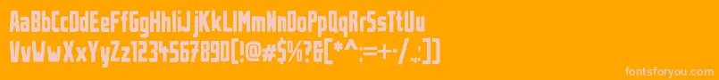 UrbanBrush Font – Pink Fonts on Orange Background