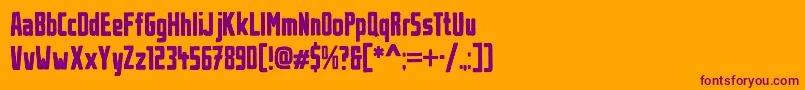 UrbanBrush Font – Purple Fonts on Orange Background