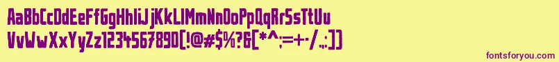 UrbanBrush Font – Purple Fonts on Yellow Background