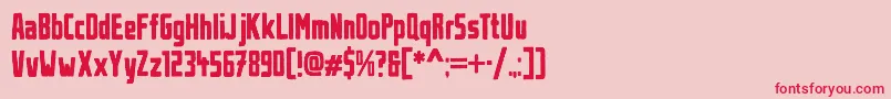 UrbanBrush Font – Red Fonts on Pink Background
