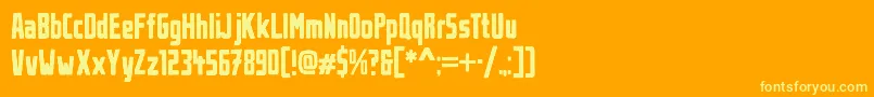 fuente UrbanBrush – Fuentes Amarillas Sobre Fondo Naranja