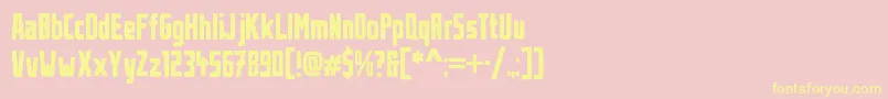 UrbanBrush Font – Yellow Fonts on Pink Background