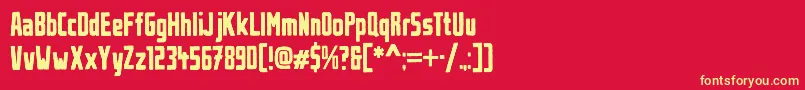 UrbanBrush Font – Yellow Fonts on Red Background