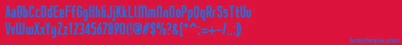 ProzakBold Font – Blue Fonts on Red Background