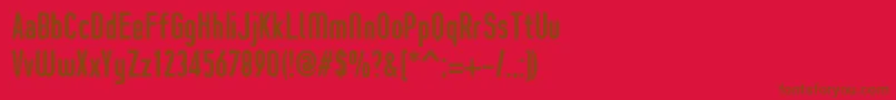ProzakBold-fontti – ruskeat fontit punaisella taustalla