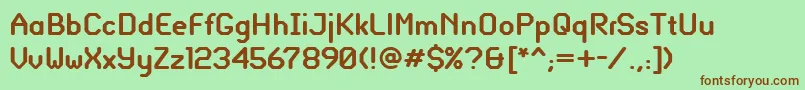 Шрифт GlassGauge – коричневые шрифты на зелёном фоне