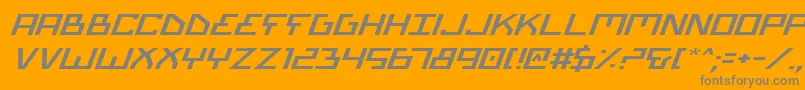 BionicTypeExpandedItalic Font – Gray Fonts on Orange Background