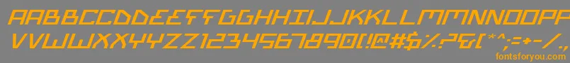 BionicTypeExpandedItalic Font – Orange Fonts on Gray Background