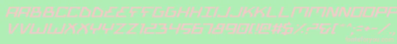 BionicTypeExpandedItalic Font – Pink Fonts on Green Background