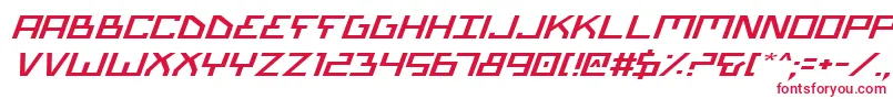 フォントBionicTypeExpandedItalic – 赤い文字