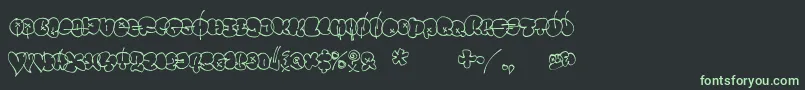 Throwupz Font – Green Fonts on Black Background