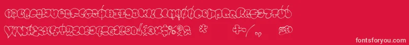 Throwupz Font – Pink Fonts on Red Background