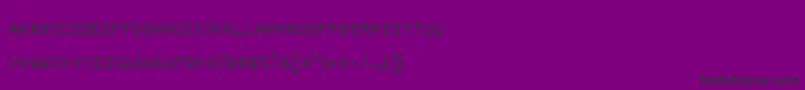 FsBlokSc-fontti – mustat fontit violetilla taustalla