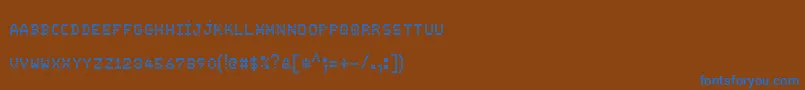 FsBlokSc Font – Blue Fonts on Brown Background