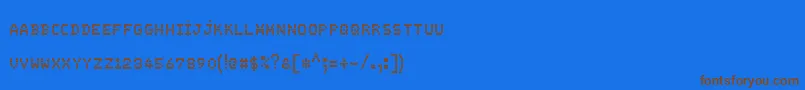 FsBlokSc Font – Brown Fonts on Blue Background