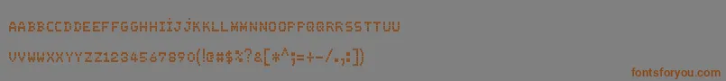FsBlokSc Font – Brown Fonts on Gray Background