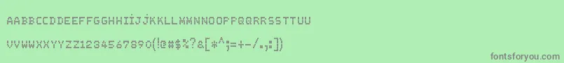 FsBlokSc Font – Gray Fonts on Green Background