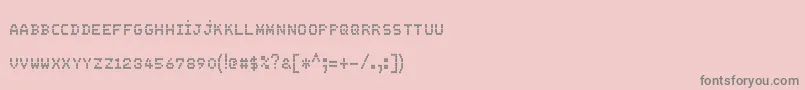 FsBlokSc Font – Gray Fonts on Pink Background
