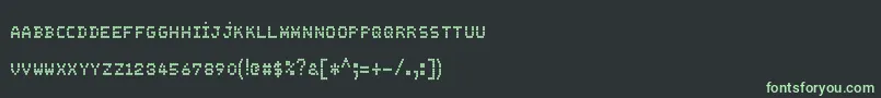 Fonte FsBlokSc – fontes verdes em um fundo preto
