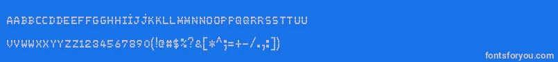 フォントFsBlokSc – ピンクの文字、青い背景