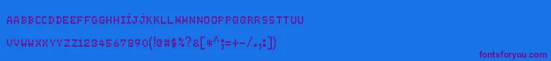 FsBlokSc Font – Purple Fonts on Blue Background