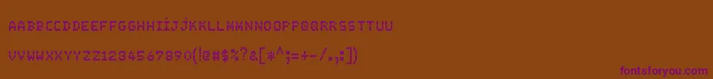 FsBlokSc Font – Purple Fonts on Brown Background