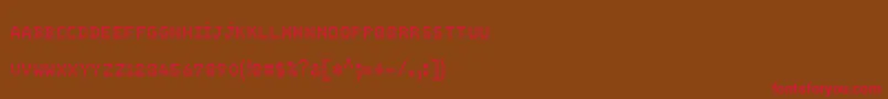 FsBlokSc Font – Red Fonts on Brown Background