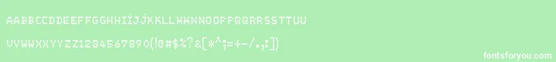 フォントFsBlokSc – 緑の背景に白い文字