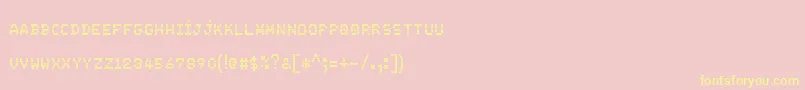 FsBlokSc Font – Yellow Fonts on Pink Background