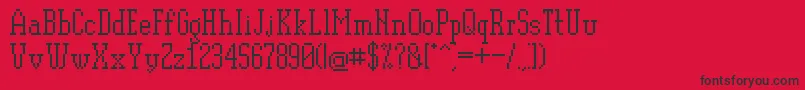 Pixelplay Font – Black Fonts on Red Background