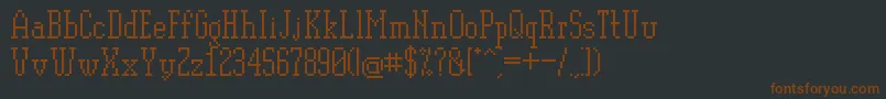 Fonte Pixelplay – fontes marrons em um fundo preto