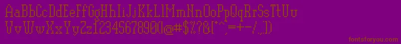 Pixelplay Font – Brown Fonts on Purple Background