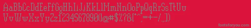 Pixelplay Font – Gray Fonts on Red Background