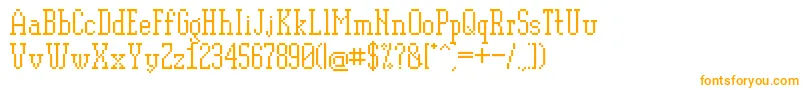 Pixelplay Font – Orange Fonts on White Background