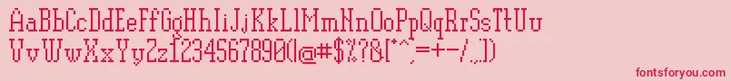 Pixelplay Font – Red Fonts on Pink Background