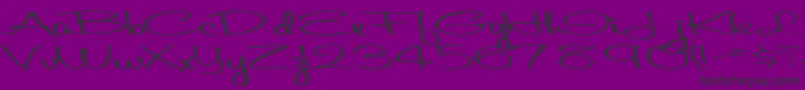 Aboutface33RegularTtext Font – Black Fonts on Purple Background