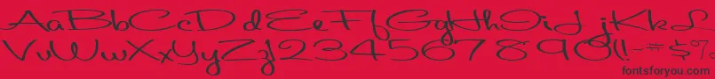 Aboutface33RegularTtext Font – Black Fonts on Red Background