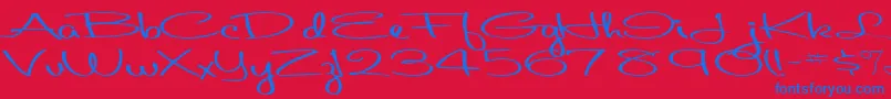 Подробнее о шрифте Aboutface33RegularTtext Шрифт Aboutface33RegularTtext – синие шрифты на красном фоне