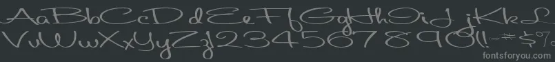 Lisätietoja Aboutface33RegularTtext-fontista Aboutface33RegularTtext-fontti – harmaat kirjasimet mustalla taustalla