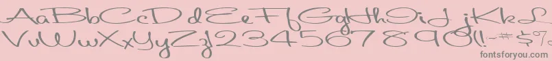 Aboutface33RegularTtext-Schriftart – Graue Schriften auf rosa Hintergrund