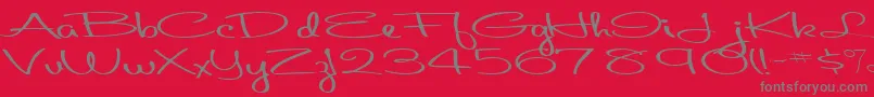 Aboutface33RegularTtext-Schriftart – Graue Schriften auf rotem Hintergrund