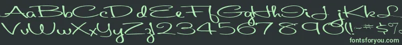 Шрифт Aboutface33RegularTtext – зелёные шрифты на чёрном фоне