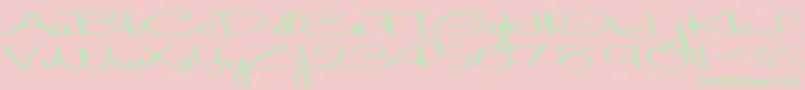 Aboutface33RegularTtext-Schriftart – Grüne Schriften auf rosa Hintergrund