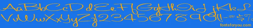 fuente Aboutface33RegularTtext – Fuentes Naranjas Sobre Fondo Azul