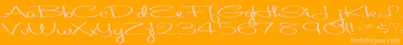 Aboutface33RegularTtext Font – Pink Fonts on Orange Background