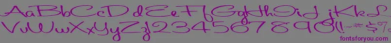 Aboutface33RegularTtext Font – Purple Fonts on Gray Background